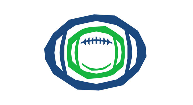 Abstract Football Field Eye Symbol.