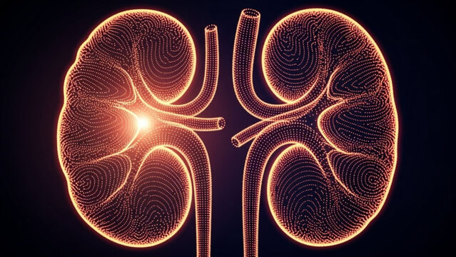World Kidney Day the intricate anatomy of human kidneys, highlighting vital functions and biological systems with a glowing abstract representation