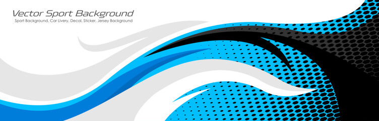 Obraz premium Curved wavy geometric stripes background. Sporty Racing car design for vehicle vinyl wrap and car branding EPS 10