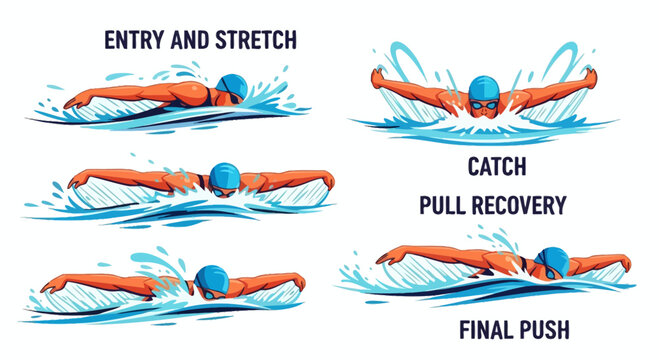 Butterfly Stroke Swimming Technique: Entry, Catch, Pull, Recovery, Final Push