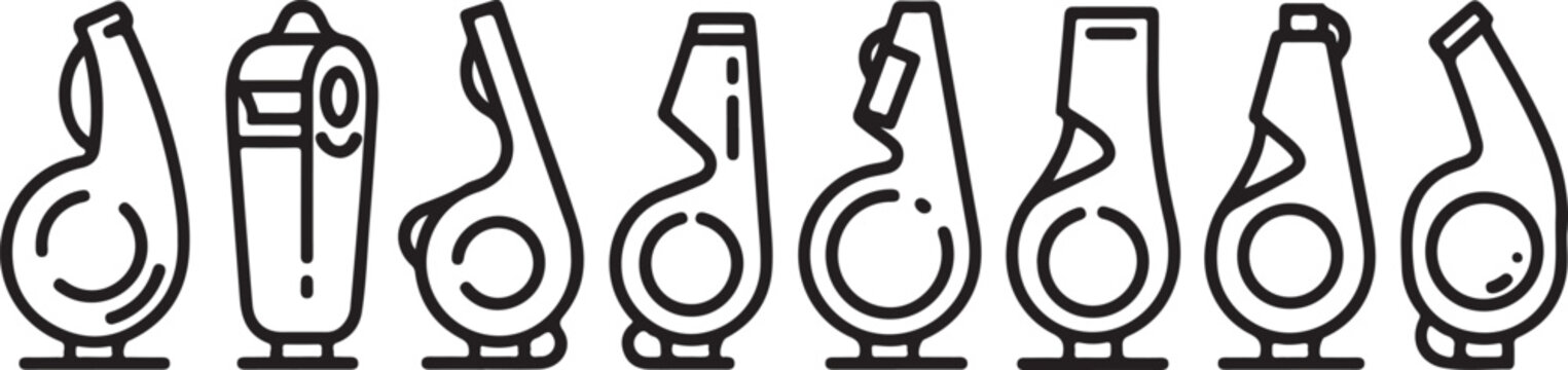 Hand-drawn collection of musical instruments in black and white Vector