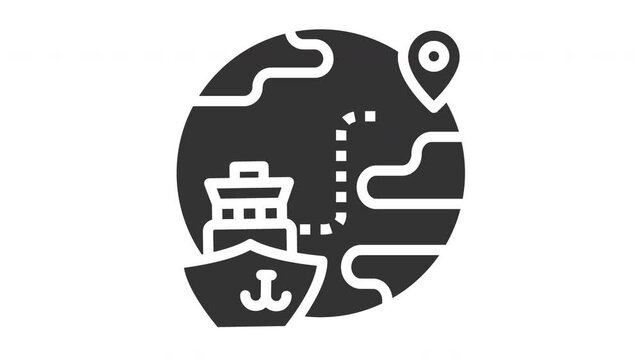 Animated world shipping icon