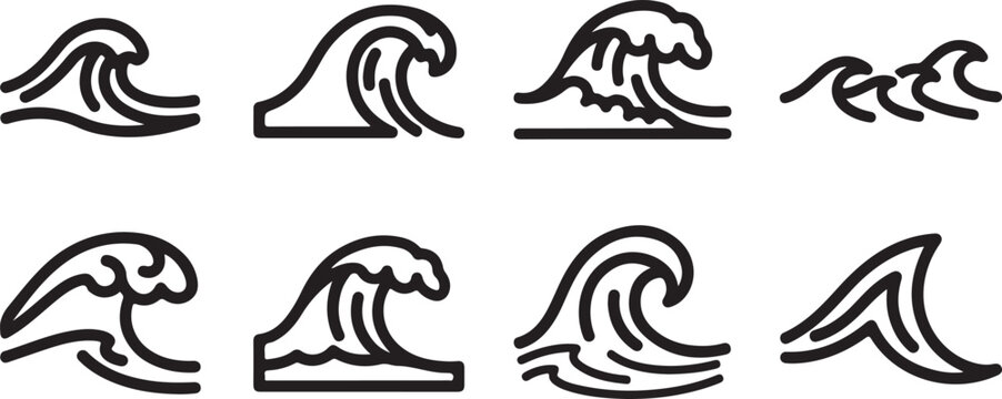 Silhouettes of animals walking or running on a plain background Vector