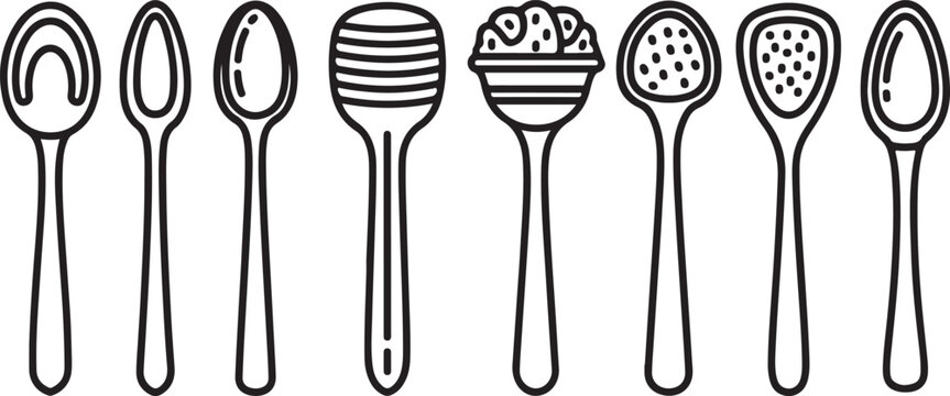 A set of eight different types of screwdrivers with various head designs Vector