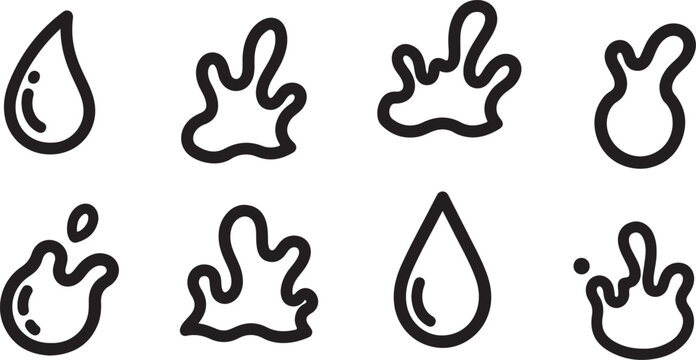 Various abstract doodles and sketches on a blank page Vector