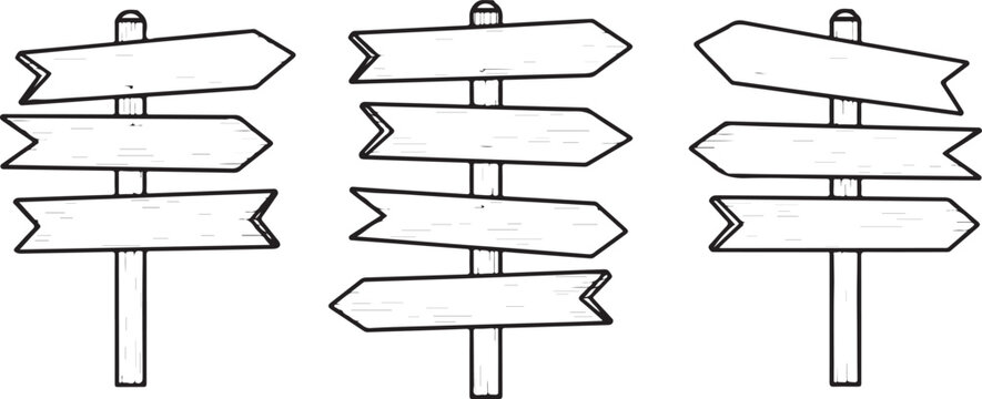 Three variations of a wooden table with different leg designs Vector