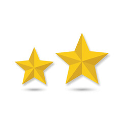 Obraz premium Golden Stars Award Icon, Success Symbol, Ranking and Quality Concept