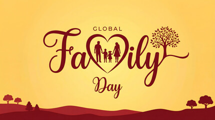 Fototapeta premium Global Family Day celebration concept