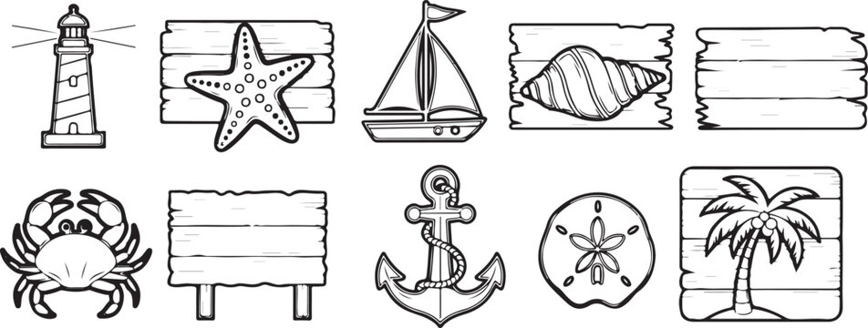 Historical sketches of medieval instruments and household items Vector