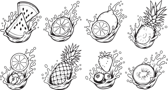 Detailed botanical sketches of plant anatomy and reproductive structures Vector