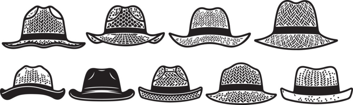 A collection of stylish flat design sneakers in various colors and patterns Vector