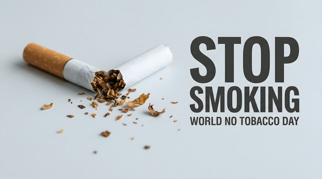 Stop smoking, World No Tobacco Day, cigarette butts