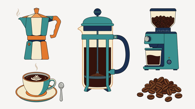 Coffee maker and coffee accessories.