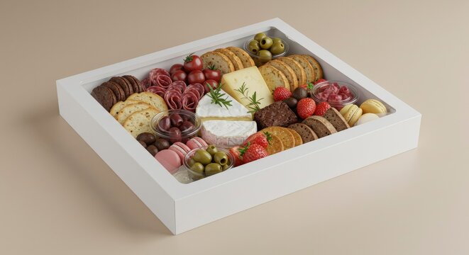 Gourmet Charcuterie Board with Assorted Delicacies