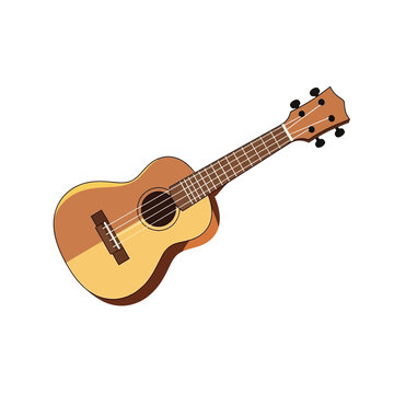 ukulele instrument music flat design