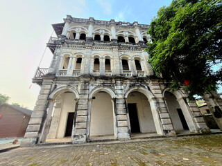 Obraz premium A French-style Western-style mansion in Haiyuan, Guangxi, China during the Republic of China