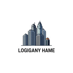 Obraz premium City Skyline Logo Design Illustration.