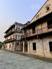 Fototapeta premium A French-style Western-style mansion in Haiyuan, Guangxi, China during the Republic of China