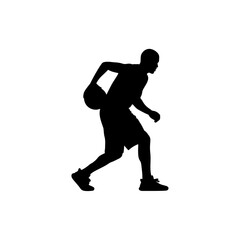 Obraz premium Basketball player dribbling behind back with freestyle street style control Vector illustration