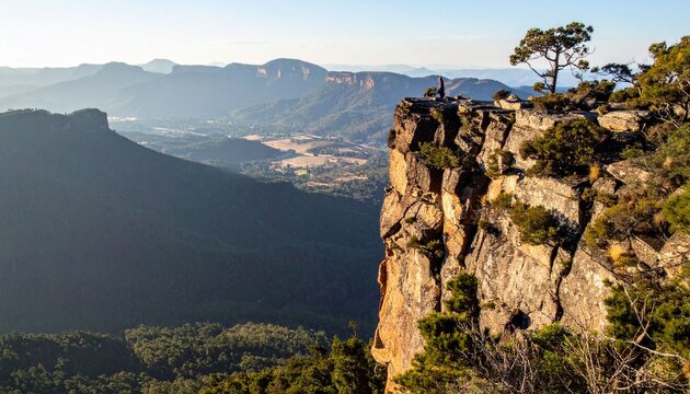 Mountain vista with dramatic landscape