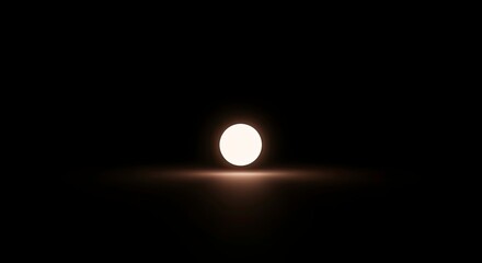 Obraz premium Minimalistic glowing sphere on a dark background for abstract designs