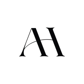 Elegant AH Monogram Logo Design vector