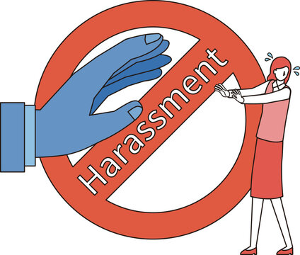 ハラスメントを拒否する女性