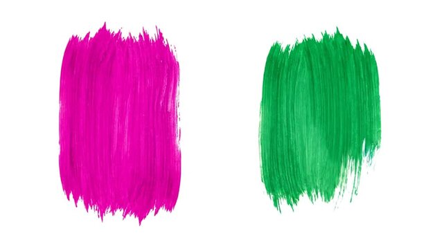 Vibrant Paint Brush Strokes in Yellow Pink Blue.