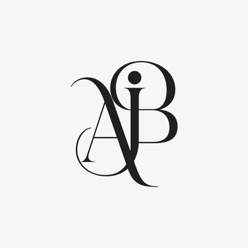 Elegant Intertwined AJB Monogram Logo