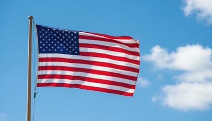 Obraz premium american flag waving in the wind