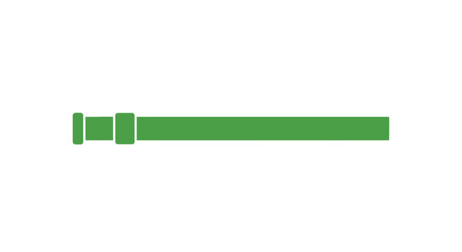 Green Baton Icon, Symbol of Authority, Law Enforcement, or Sports Referee