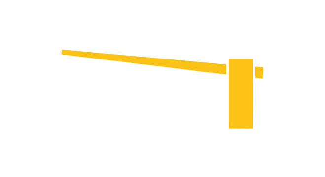 Yellow barrier gate arm raised, symbolizing access control, security, and entry.