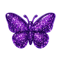 Fototapeta premium PNG Sparkling purple butterfly design.