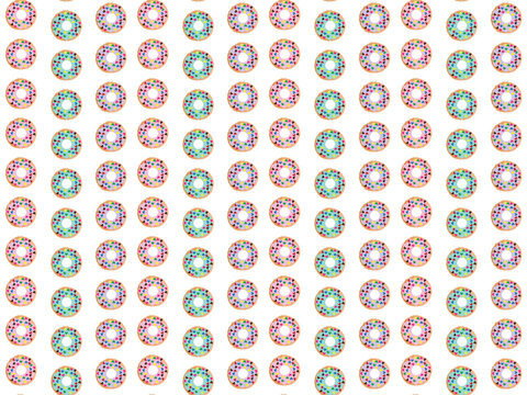Food Pattern 1 Donut (EPS Vers)