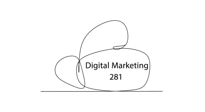 Digital Marketing Concept, VR Headset with Text, Online Business Education