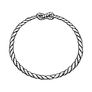 PNG Elegant twisted rope circle