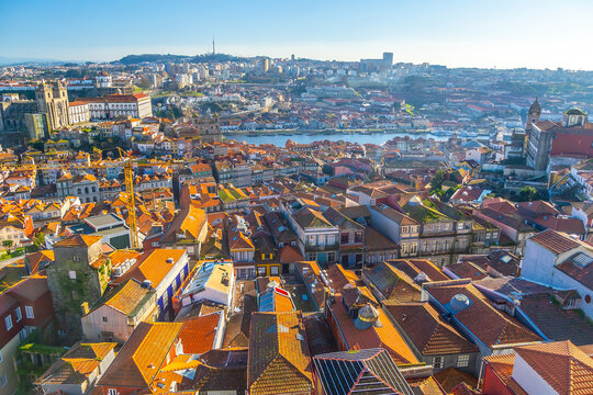 Cityscape of Porto historic center in Portugal