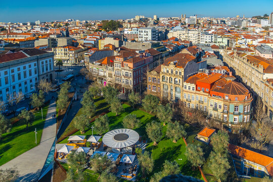 Cityscape of Porto historic center in Portugal