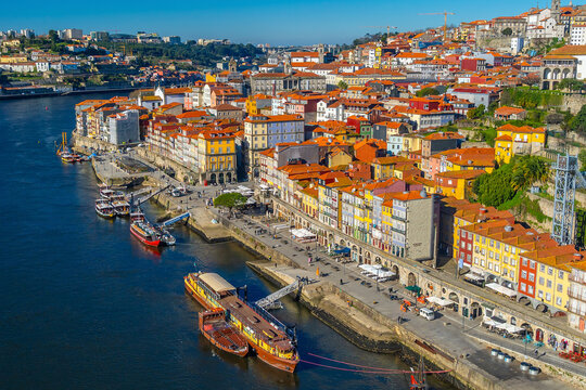 Cityscape of Porto historic center in Portugal