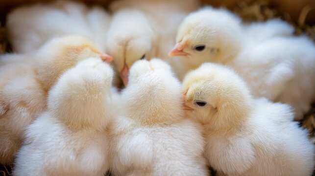 huddled. Newly hatched chicks huddled together in nest, soft downy feathers, intimate scene. wildlife magazines, conservation campaigns, designed for eco-tourism storytelling, supports conservation.