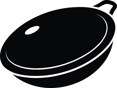 handpan instruments silhouette vector art illustration, black and white design