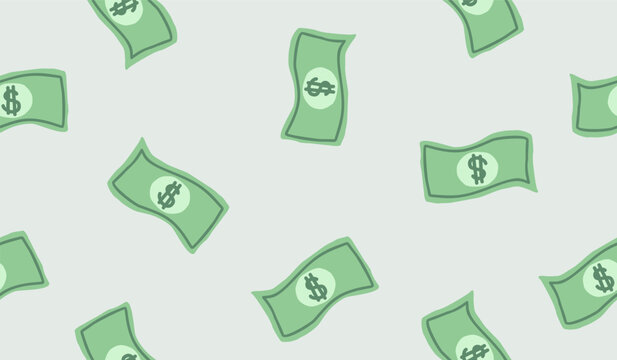 Cute dollar pattern background vector design