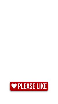 Vertical video animation of an animated heart button with the message please like on white background - suitable for video blog - seamless loop. 