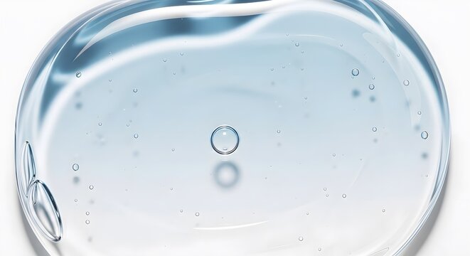 Clear Water Liquid Surface with Bubble Orb