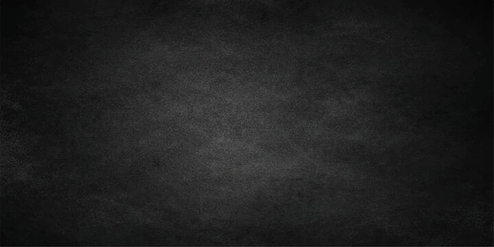 Scratched dark grunge black and white concrete wall texture with a dirty vintage paper pattern creates a blank old grey stone surface backdrop for a textured chalkboard wallpaper design
