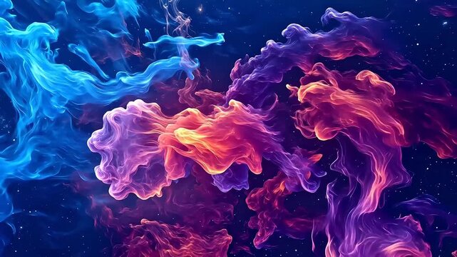 Digital nebula starry sky stars abstract background