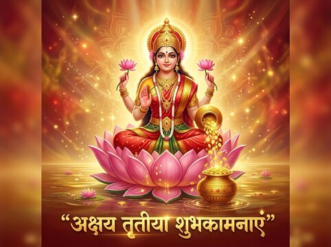 Happy Akshaya Tritiya with Prosperity Background