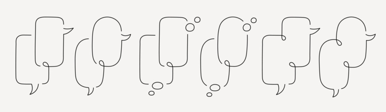 Minimalist speech bubble pattern vector