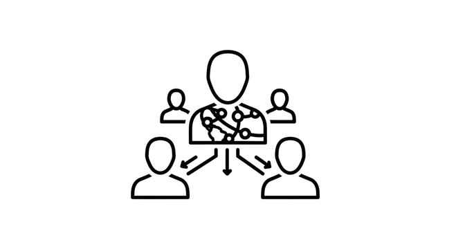 Centralized control of people, network connection, communication, leadership, management