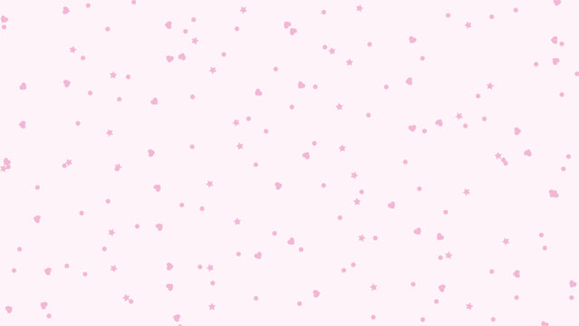 Pink hearts stars pattern desktop wallpaper vector